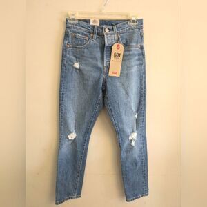 NWT Levi's 501 Skinny Denim Jeans Size 24